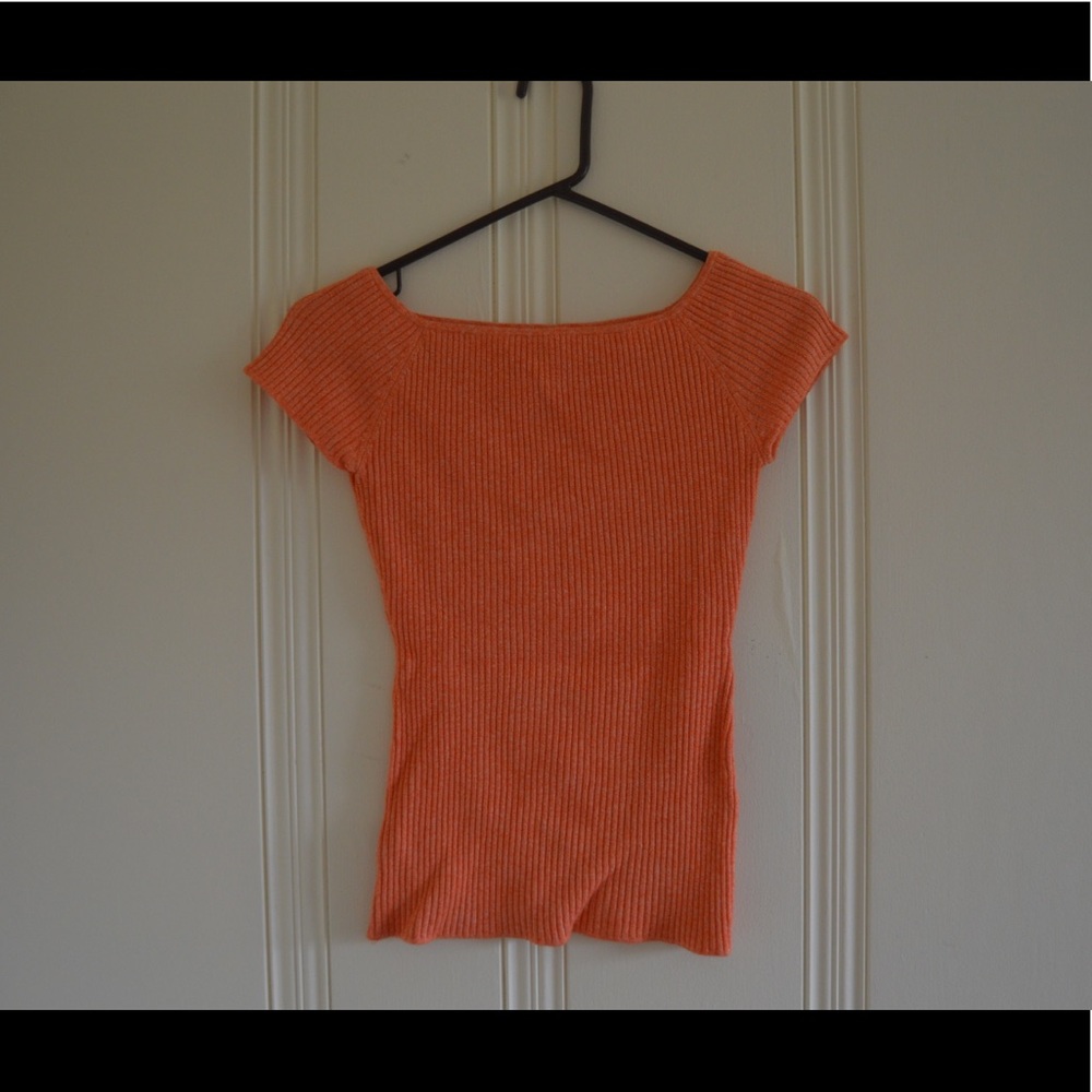 H&M Salmon-Colored Ribbed Top